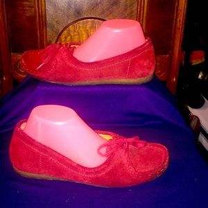 Clark’s 9M Original Burgundy Suede Comfort Shoes